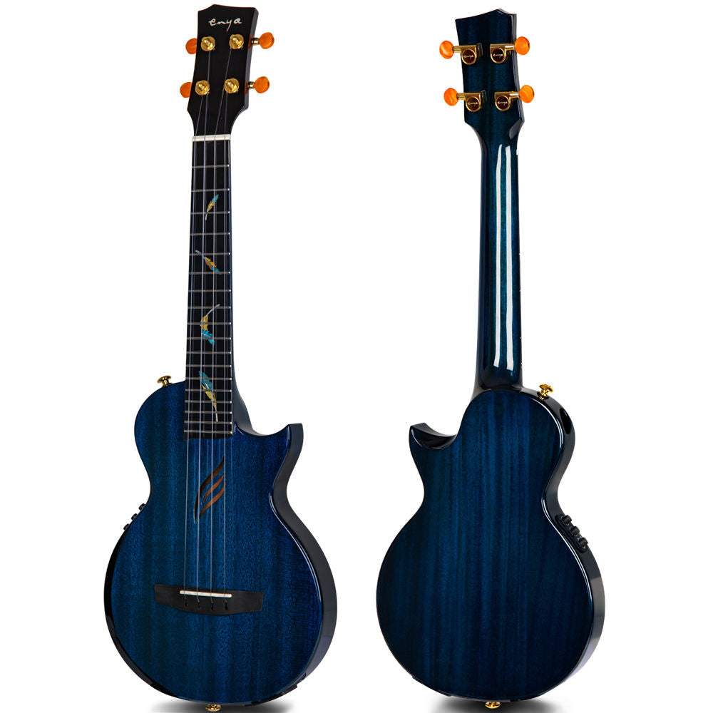 Feather Mahogany Blue Tenor Ukulele – ENYA MUSIC INC