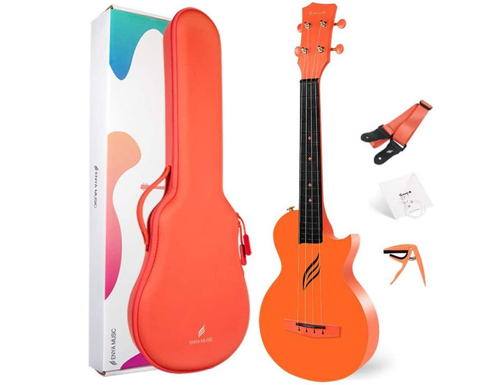 Enya Nova U Carbon Ukulele Orange – ENYA MUSIC INC